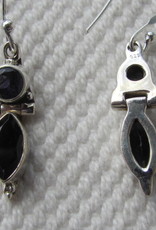 Earring silver with  iolite stone