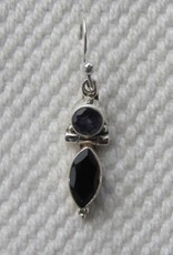 Earring silver with  iolite stone