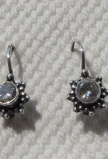 Earring  silver with zircon