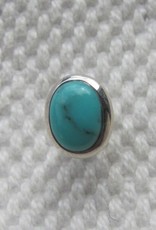 Earring silver stud with  turquoise stone