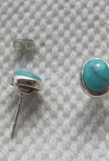 Earring silver stud with  turquoise stone