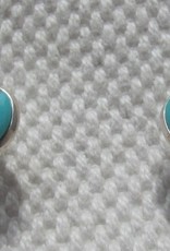 Earring silver stud with  turquoise stone