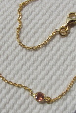 Necklace gold on silver with toermaline