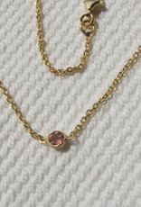 Necklace gold on silver with toermaline