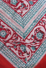 Bedsheet bohemian  on the bed, grand foulard , tabel cloth, grand foulard,