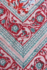 Bedsheet bohemian  on the bed, grand foulard , tabel cloth, grand foulard,