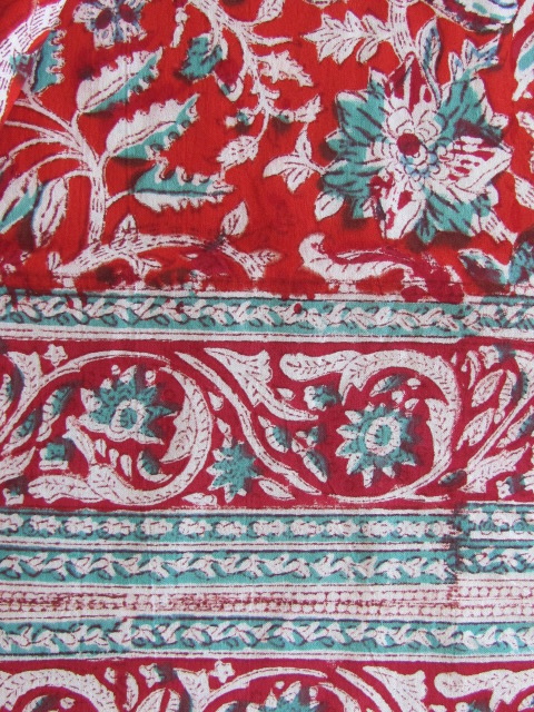 Bedsheet bohemian  on the bed, grand foulard , tabel cloth, grand foulard,