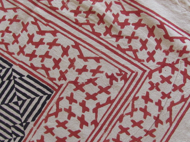 Bedsheet bohemian  on the bed, grand foulard , tabel cloth, grand foulard,