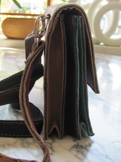 Bag handmade  from leather, cross body bag or clutch bag