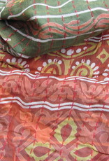 Silk Shawl Gudri Kantha stitching on upcycled silk saris