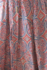 Romantic gypsy skirt hand printed with natural dyes