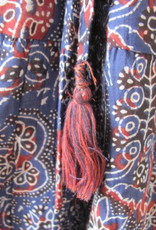 Romantic gypsy skirt hand printed with natural dyes