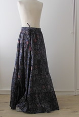 Romantic gypsy skirt hand printed with natural dyes