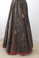 Romantic gypsy skirt hand printed with natural dyes