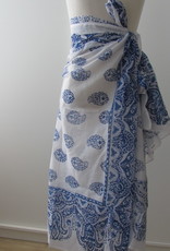 Sjaal,  Zomer Omslagdoek,   Dupatta,  Sarong, Rok,  100%  Handbedrukt Katoen