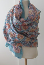 Shawl, Summer Wrap,  Sarong,  Dupatta, Skirt, 100% Handprinted Cotton