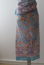 Shawl, Summer Wrap,  Sarong,  Dupatta, Skirt, 100% Handprinted Cotton