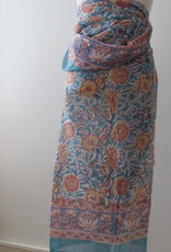 Shawl, Summer Wrap,  Sarong,  Dupatta, Skirt, 100% Handprinted Cotton