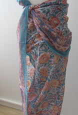 Shawl, Summer Wrap,  Sarong,  Dupatta, Skirt, 100% Handprinted Cotton