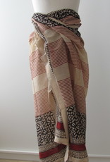 Shawl, Summer Wrap,  Sarong,  Dupatta, Skirt, 100% Handprinted Cotton