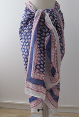 Shawl, Summer Wrap,  Sarong,  Dupatta, Skirt, 100% Handprinted Cotton