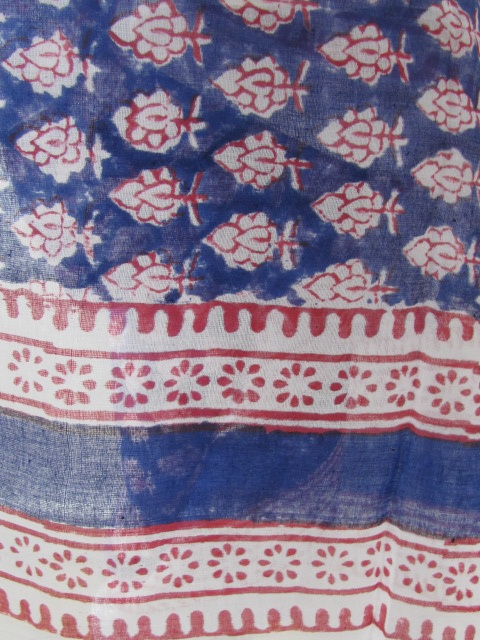 Shawl, Summer Wrap,  Sarong,  Dupatta, Skirt, 100% Handprinted Cotton