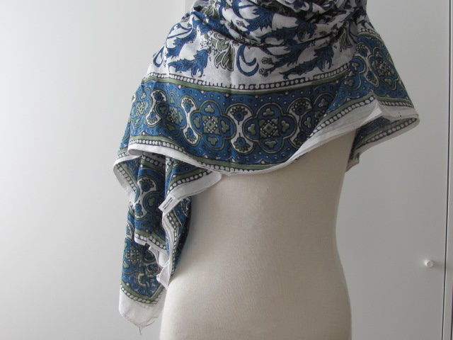 Shawl, Summer Wrap,  Sarong,  Dupatta, Skirt, 100% Handprinted Cotton