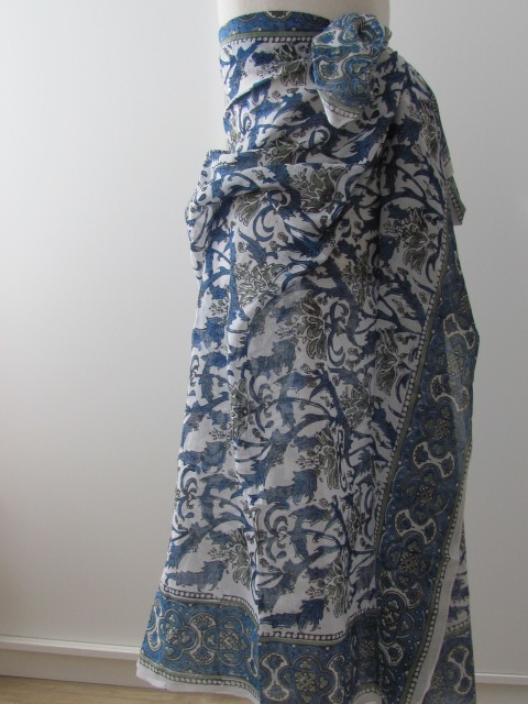 Shawl, Summer Wrap,  Sarong,  Dupatta, Skirt, 100% Handprinted Cotton