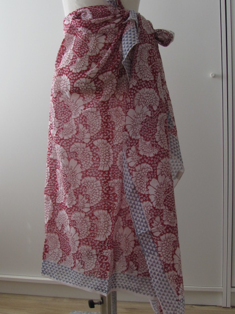 Summer Wrap,  Shawl, Sarong,  Dupatta, Skirt, 100% Handprinted Cotton