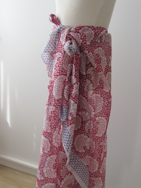 Summer Wrap,  Shawl, Sarong,  Dupatta, Skirt, 100% Handprinted Cotton