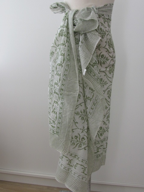 Summer Wrap,  Shawl, Sarong,  Dupatta, Skirt, 100% Handprinted Cotton