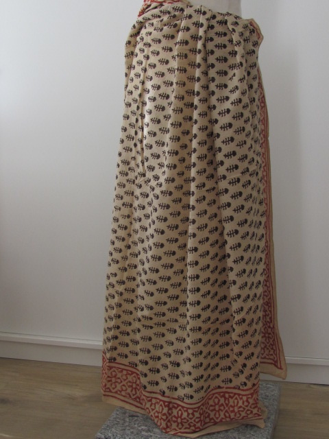 Summer Wrap,  Shawl, Sarong,  Dupatta, Skirt, 100% Handprinted Cotton