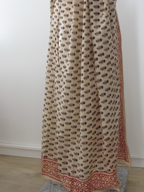 Summer Wrap,  Shawl, Sarong,  Dupatta, Skirt, 100% Handprinted Cotton