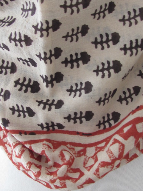 Summer Wrap,  Shawl, Sarong,  Dupatta, Skirt, 100% Handprinted Cotton