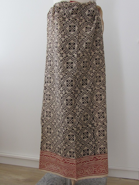 Summer Wrap,  Shawl, Sarong,  Dupatta, Skirt, 100% Handprinted Cotton