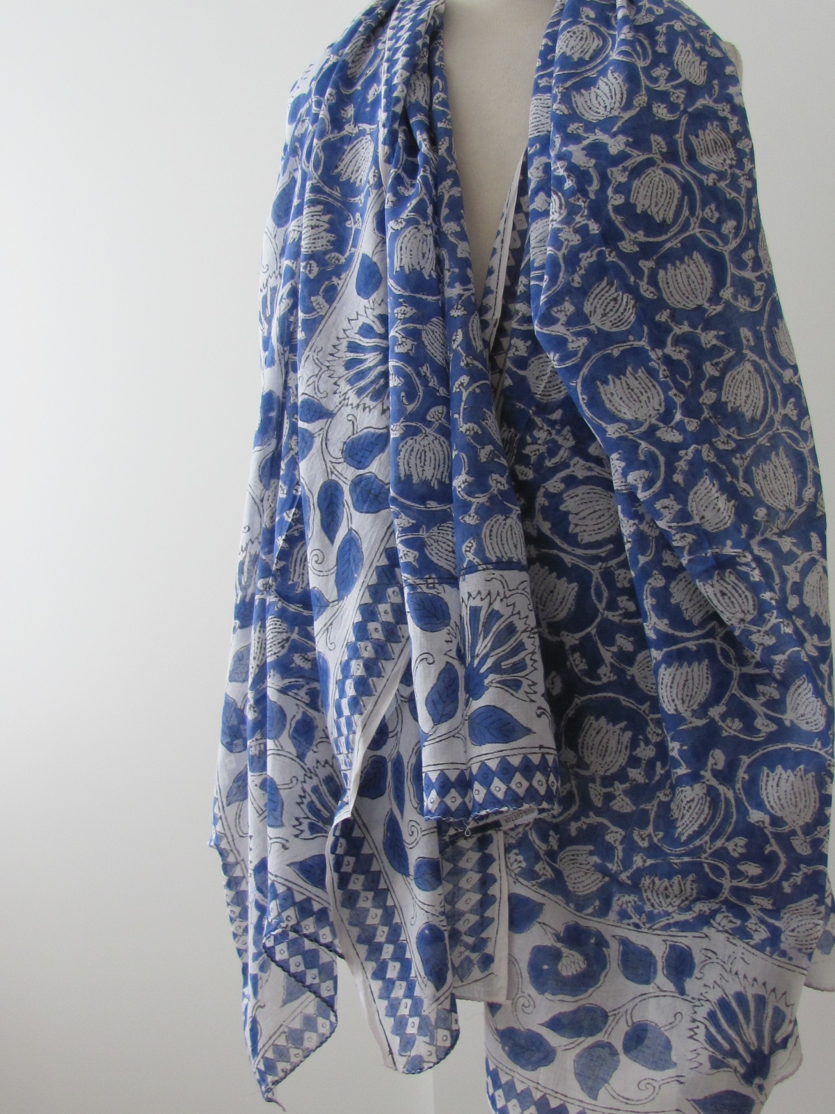 Summer Wrap,  Shawl, Sarong,  Dupatta, Skirt, 100% Handprinted Cotton