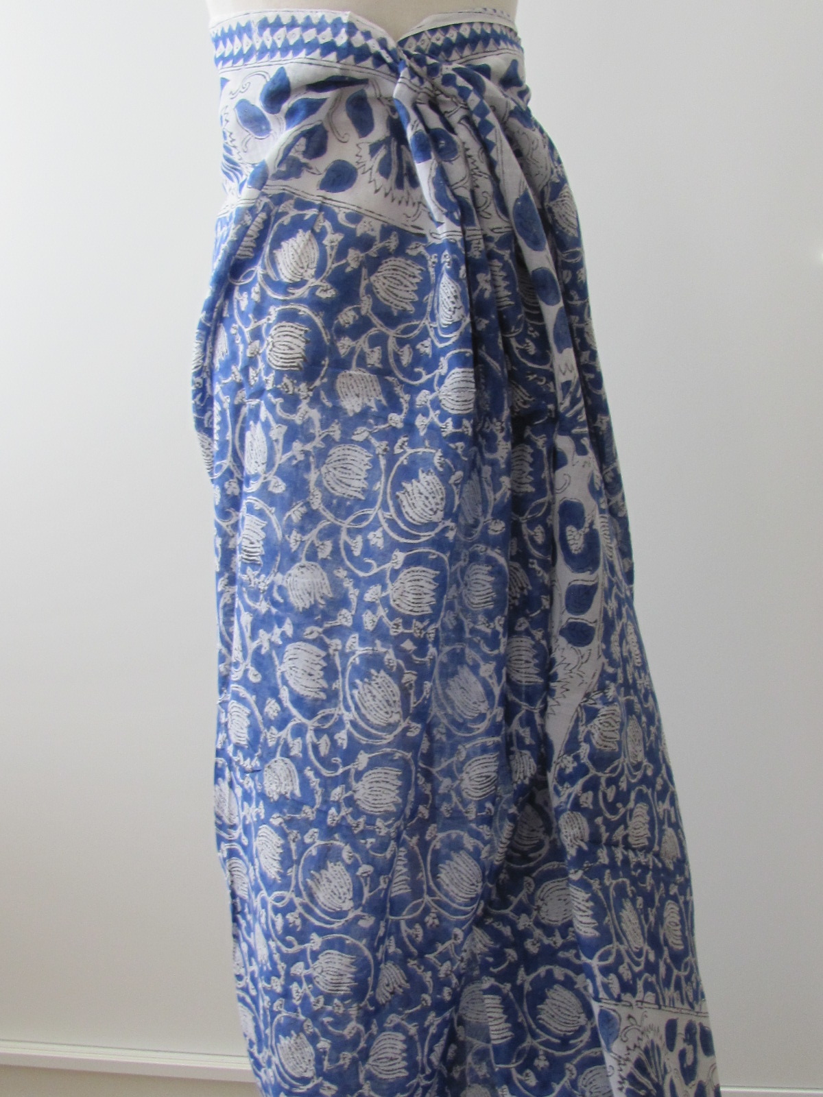 Summer Wrap,  Shawl, Sarong,  Dupatta, Skirt, 100% Handprinted Cotton