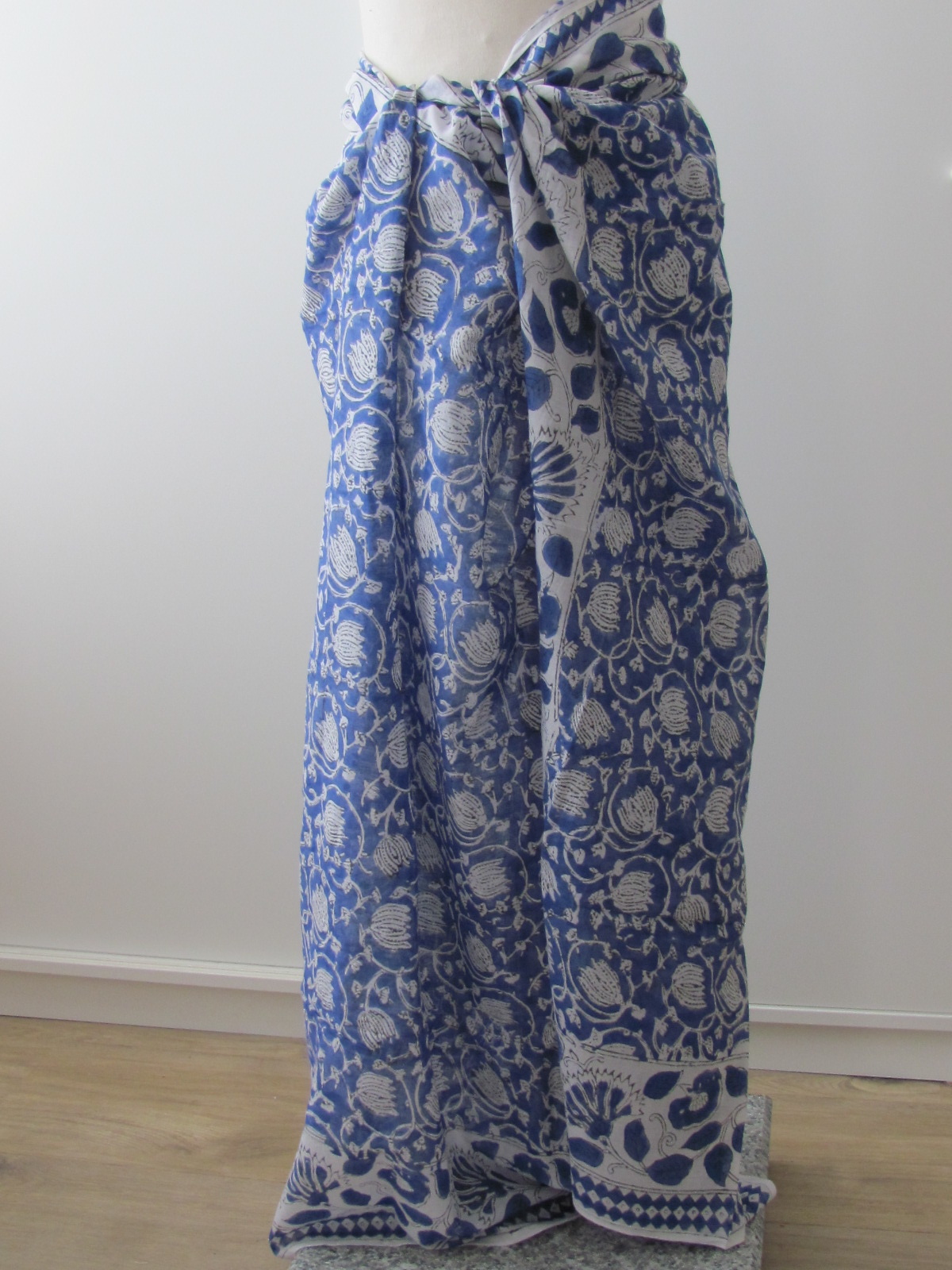 Summer Wrap,  Shawl, Sarong,  Dupatta, Skirt, 100% Handprinted Cotton