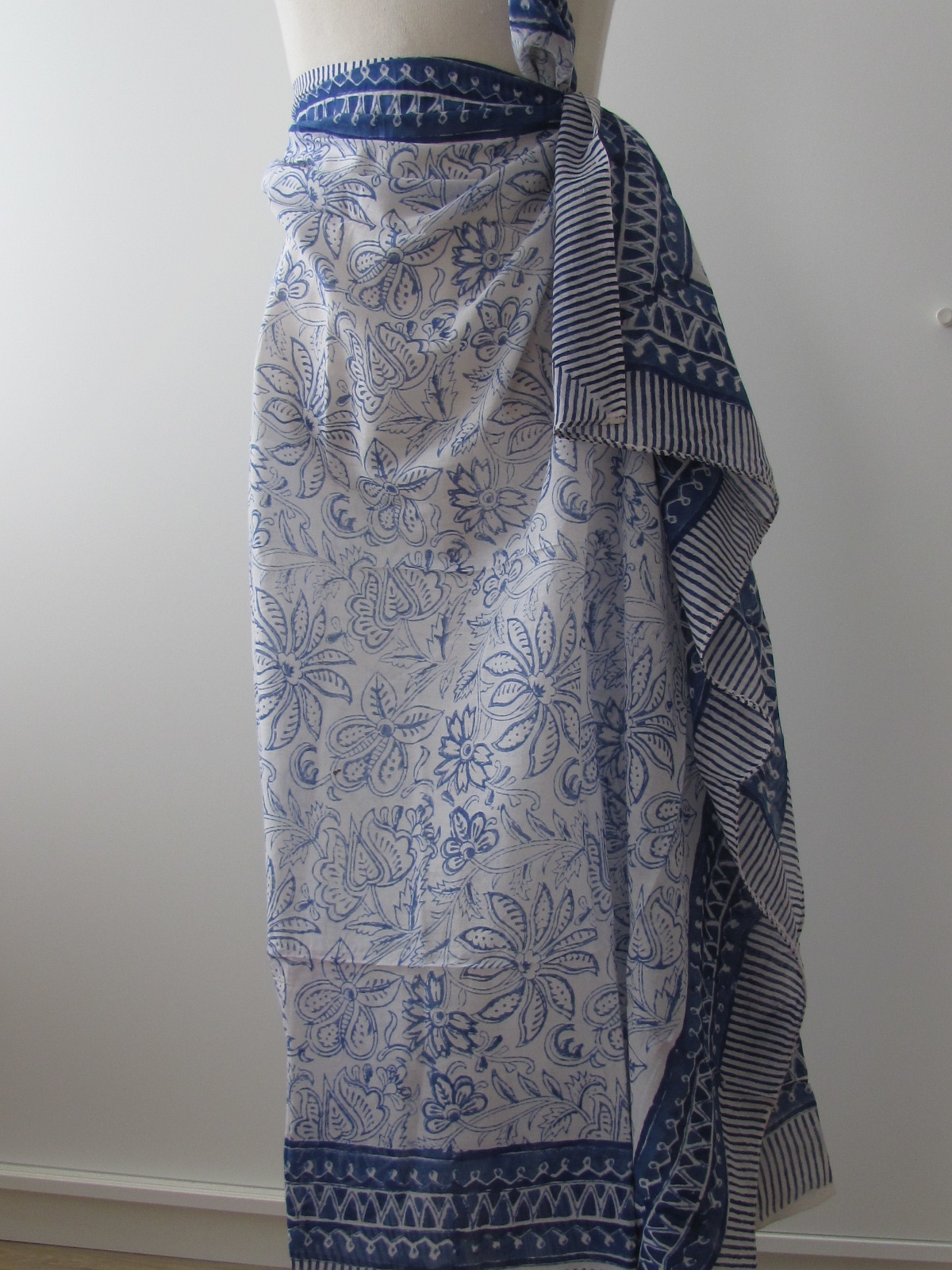 Summer Wrap,  Shawl, Sarong,  Dupatta, Skirt, 100% Handprinted Cotton