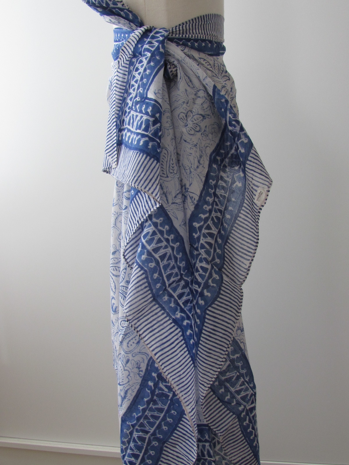 Summer Wrap,  Shawl, Sarong,  Dupatta, Skirt, 100% Handprinted Cotton