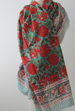 Summer Wrap,  Shawl, Sarong,  Dupatta, Skirt, 100% Handprinted Cotton