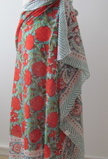 Summer Wrap,  Shawl, Sarong,  Dupatta, Skirt, 100% Handprinted Cotton