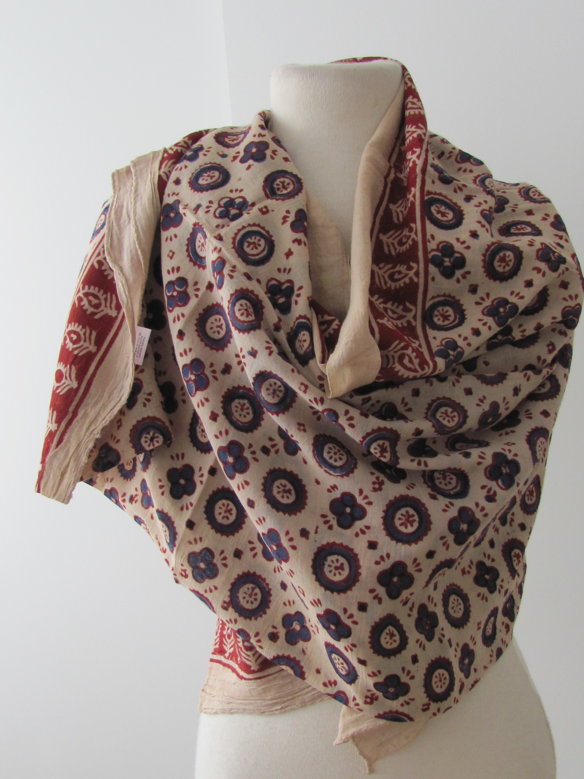 Summer Wrap,  Shawl, Sarong,  Dupatta, Skirt, 100% Handprinted Cotton