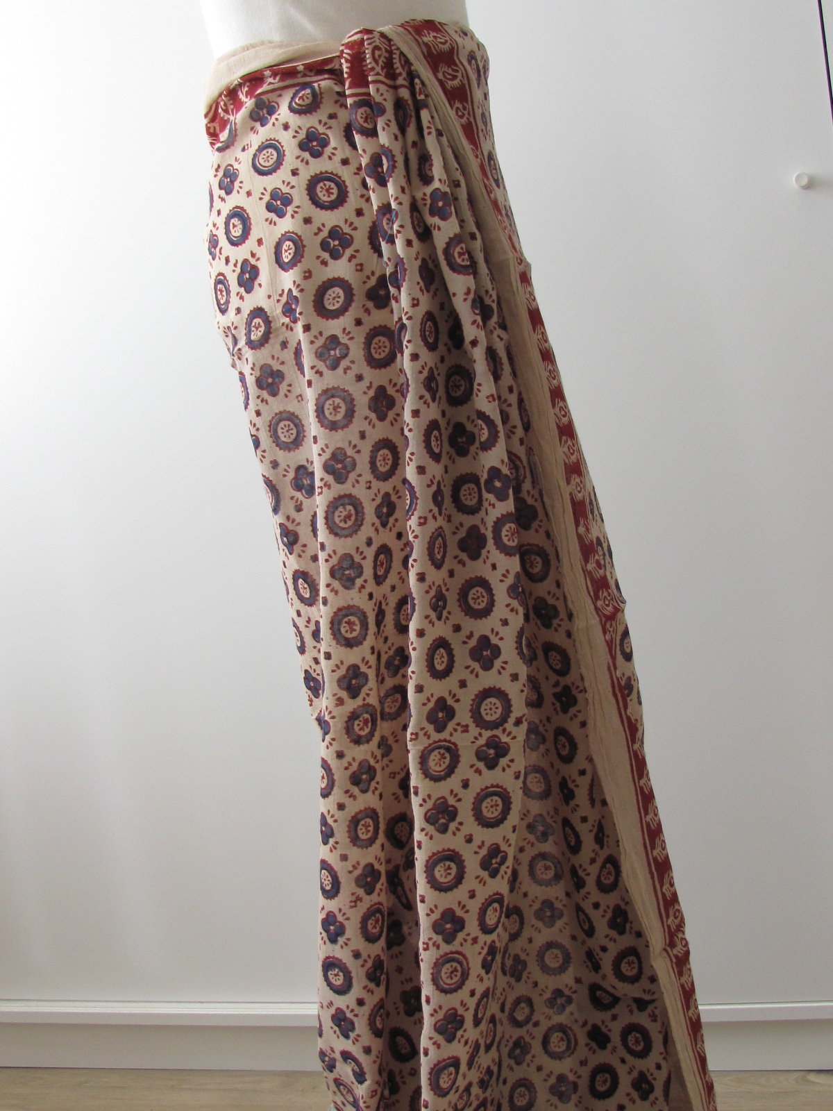 Zomer Omslagdoek,  Sjaal,   Dupatta,  Sarong, Rok,100%  Handbedrukt Katoen