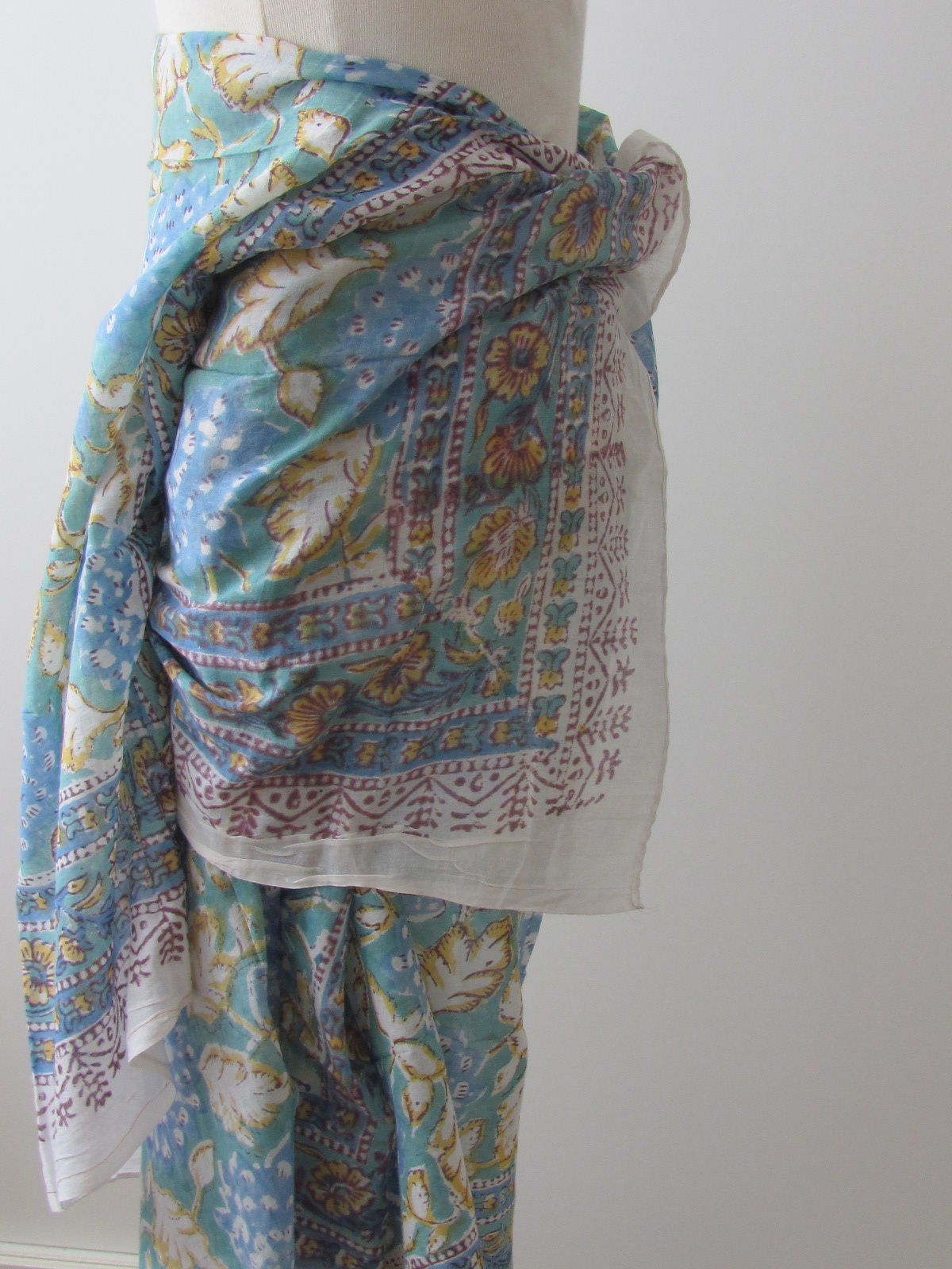 Shawl, Sarong, Pareo,  100% Handprinted  Cotton