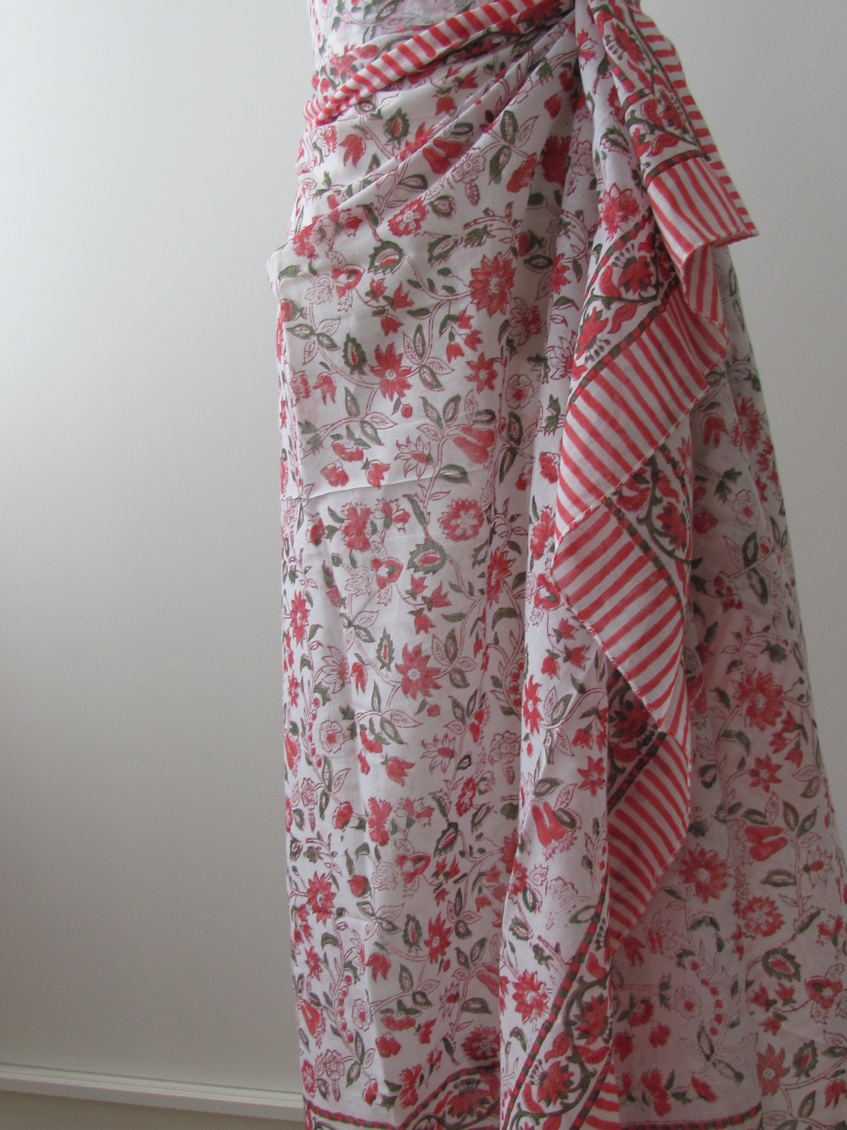 Summer Wrap,  Shawl, Sarong,  Dupatta, Skirt, 100% Handprinted Cotton