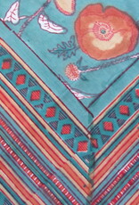 Bedsheet bohemian bed, grand foulard, bed spread natural dyes and hand printed,