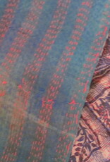 Silk Shawl Gudri Kantha stitching on upcycled silk sari's