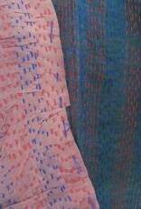 Silk Shawl Gudri Kantha stitching on upcycled silk sari's