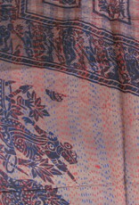 Silk Shawl Gudri Kantha stitching on upcycled silk sari's